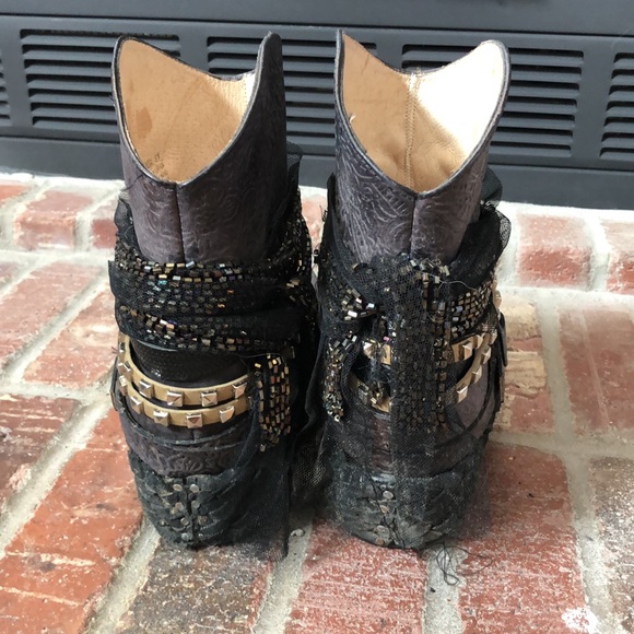 Black Leather Boots 9M - Picture 5 of 10